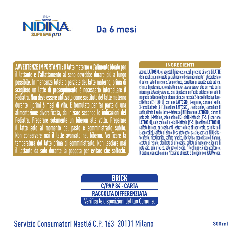 Nestlé Nidina Supreme Pro 2 Liquido 300 ml
