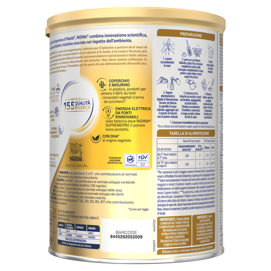 Nestlé Nidina Supreme Pro 2 Latte In Polvere Di Proseguimento 800 gr