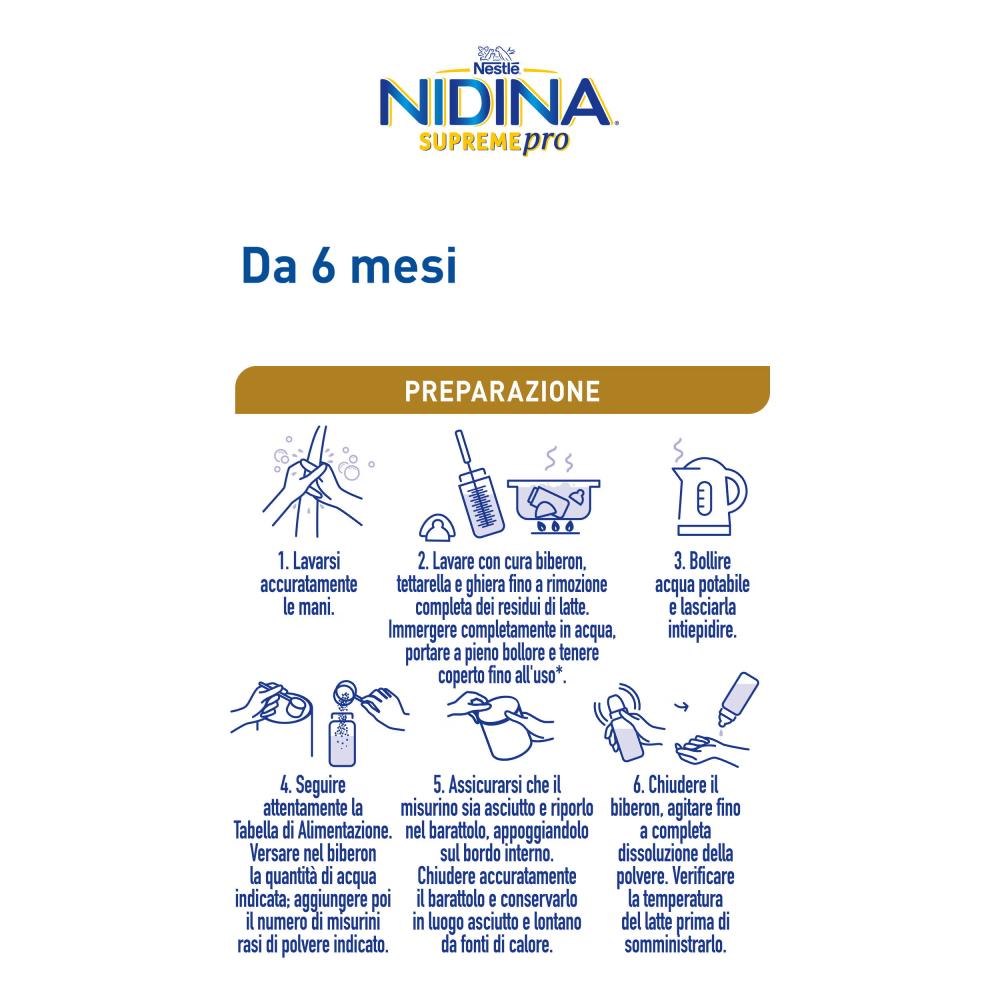 Nestlé Nidina Supreme Pro 2 Latte In Polvere Di Proseguimento 800 gr