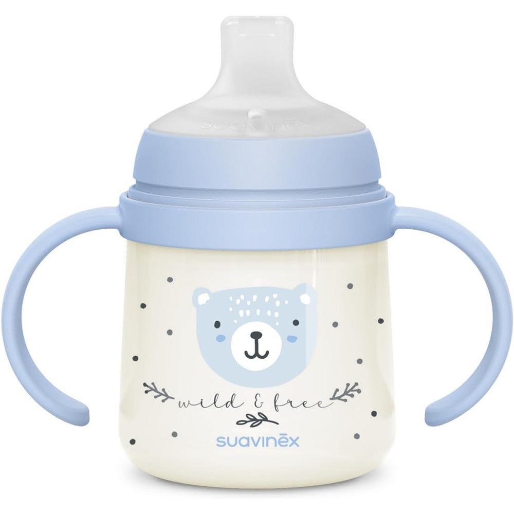 Suavinex Wild & Free Night & SayTazza Apprendimento Con Manici Azzurra 150 ml 6+ Mesi