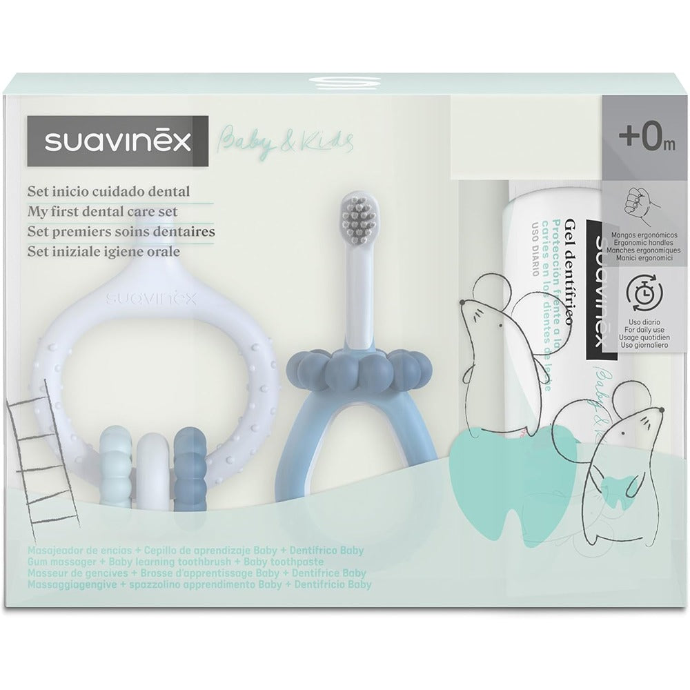 Suavinex Oralcare Il Mio Primo Set Di Igiene Orale  Azzurro 0+ mesi