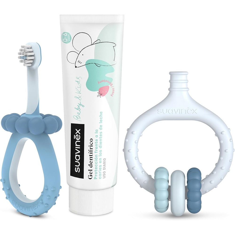 Suavinex Oralcare Il Mio Primo Set Di Igiene Orale  Azzurro 0+ mesi