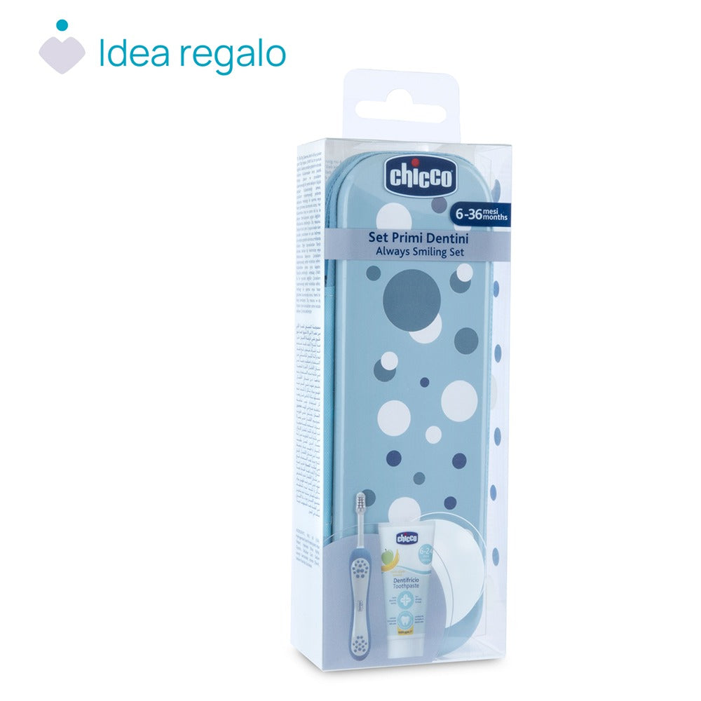 Chicco Set Primi Dentini Azzurro 6-36 Mesi