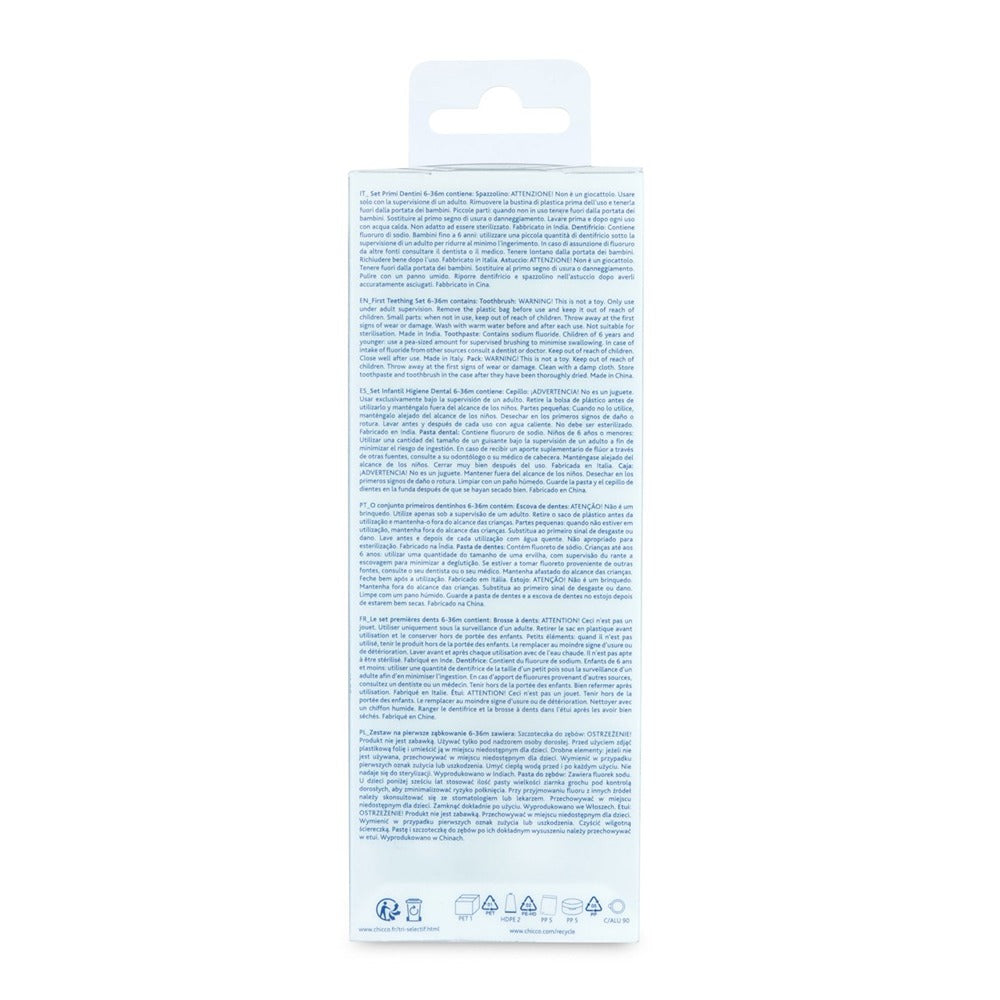 Chicco Set Primi Dentini Azzurro 6-36 Mesi
