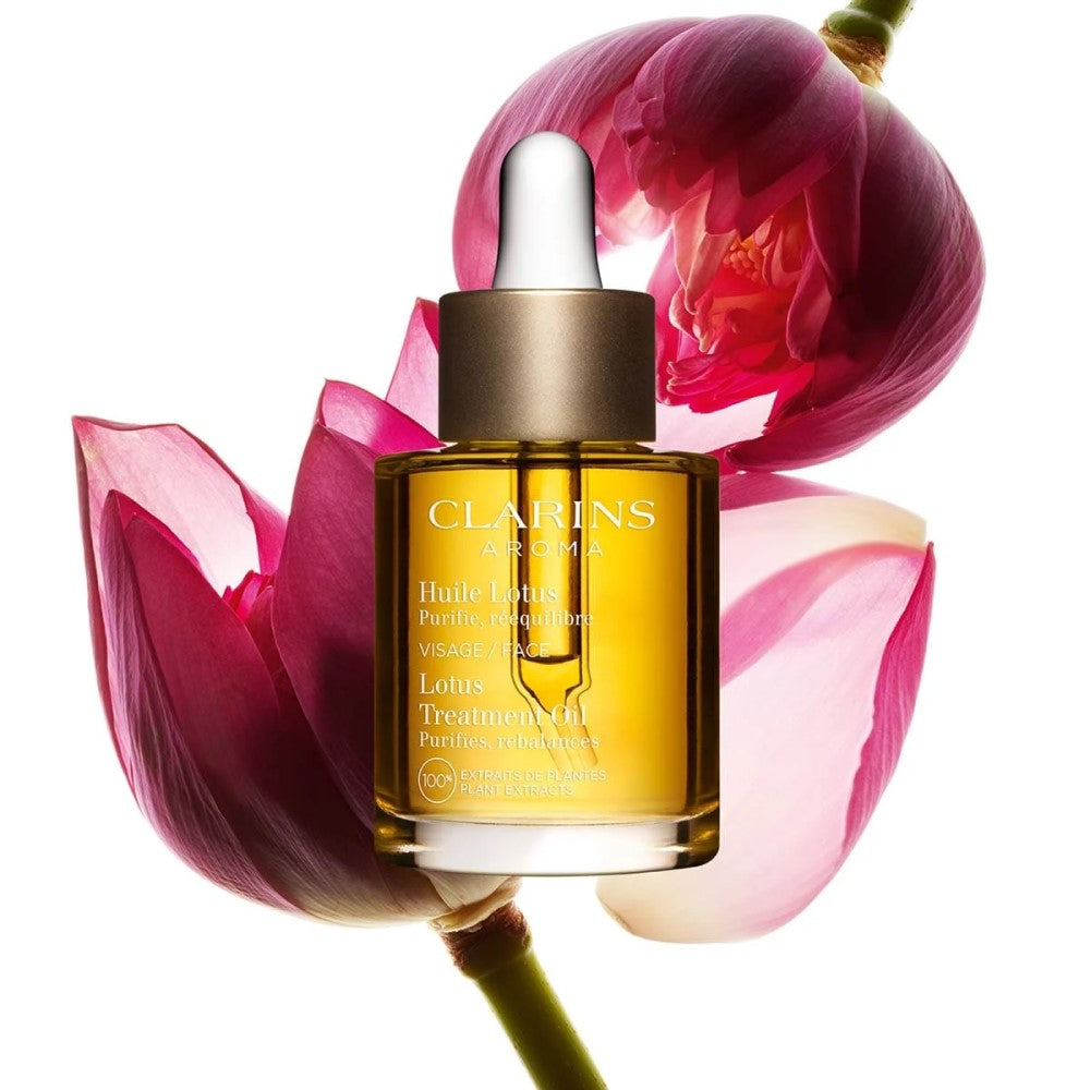 Clarins Huile Lotus - Olio Viso Pelle Mista O Grassa