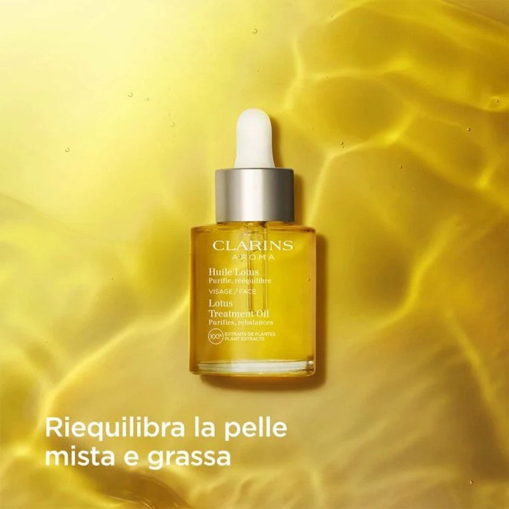 Clarins Huile Lotus - Olio Viso Pelle Mista O Grassa