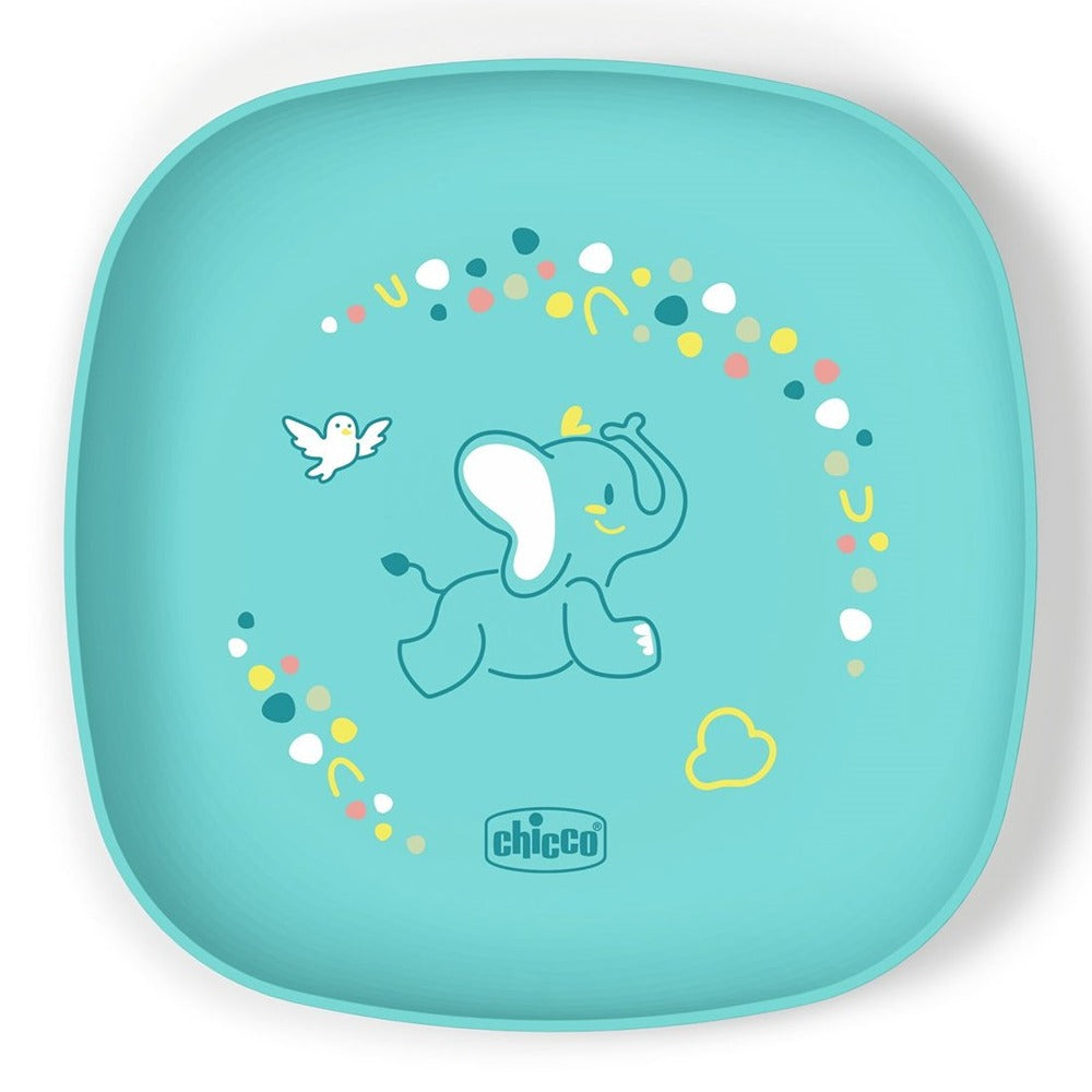 Chicco Set Piatto Piano E Ciotola Azzurro 12+ Mesi