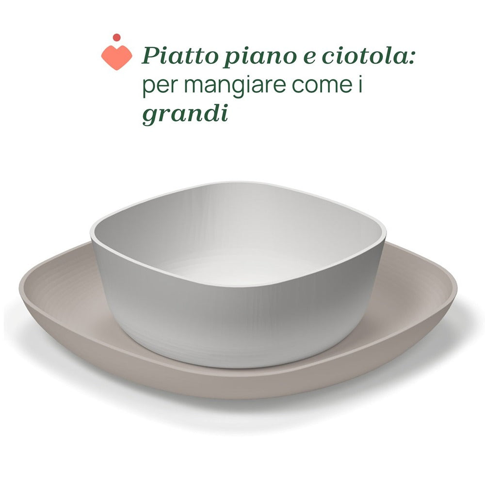 Chicco Set Piatto Piano E Ciotola Azzurro 12+ Mesi