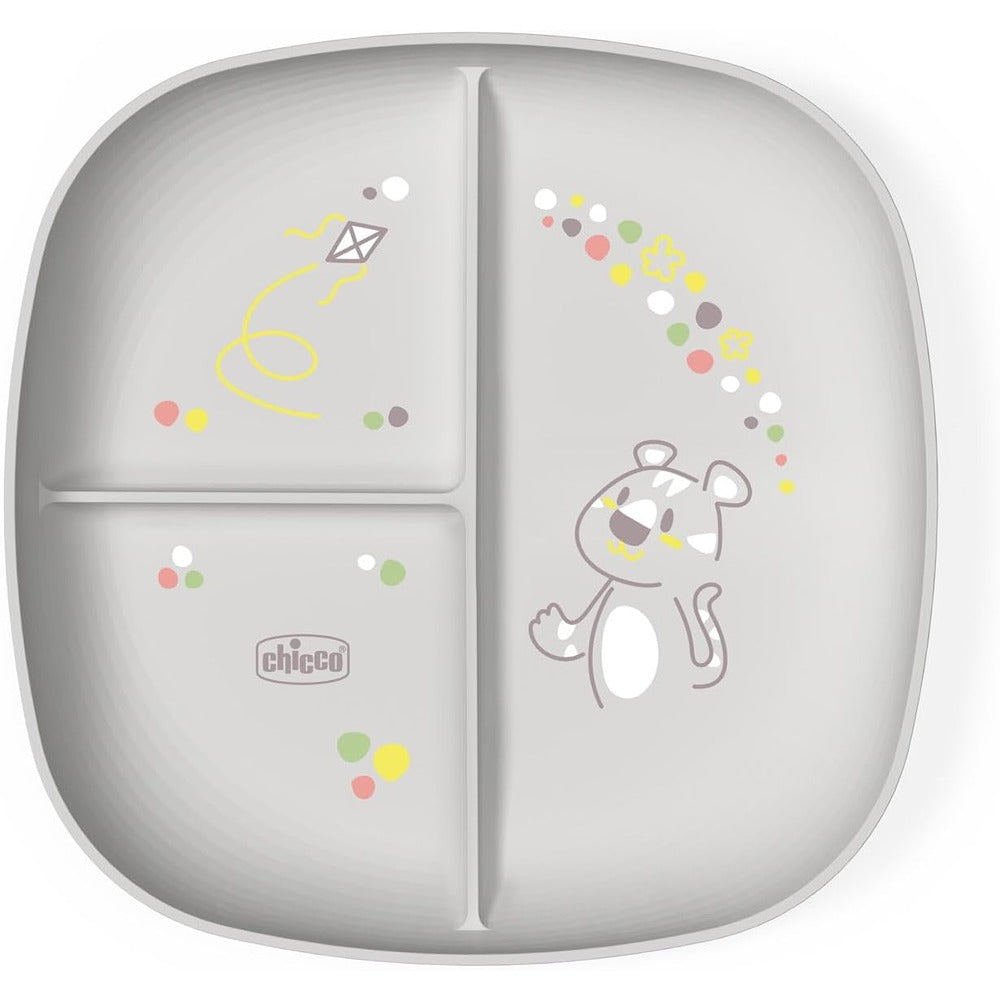 Chicco Piatto Porzionato Grigio 12+ Mesi