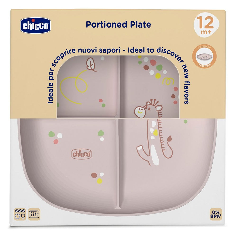 Chicco Piatto Porzionato Rosa 12+ Mesi
