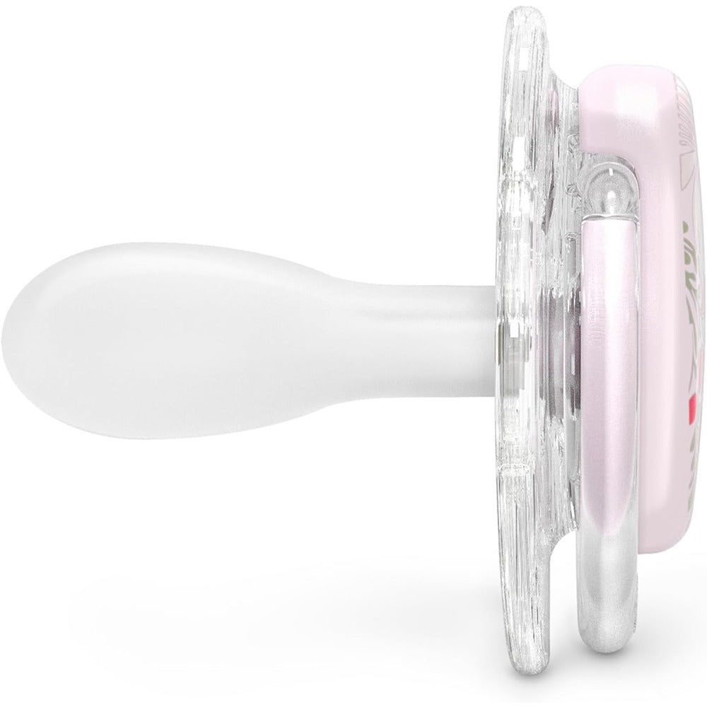 Suavinex Poetry Succhietto Tettarella Fisiologica Silicone SX Pro Rosa 18+ Mesi