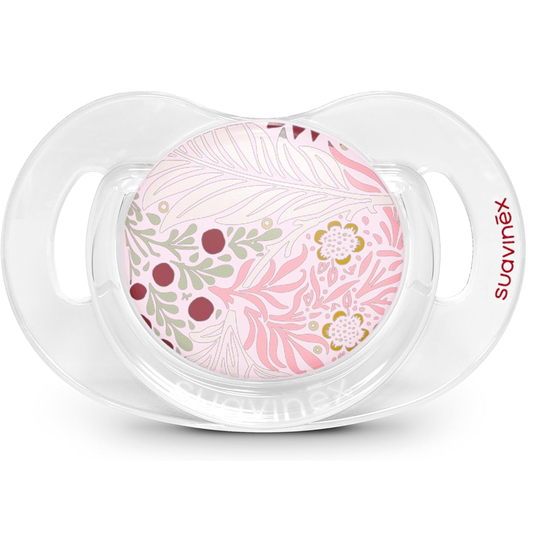 Suavinex Poetry Succhietto Tettarella Fisiologica Silicone SX Pro Rosa 18+ Mesi