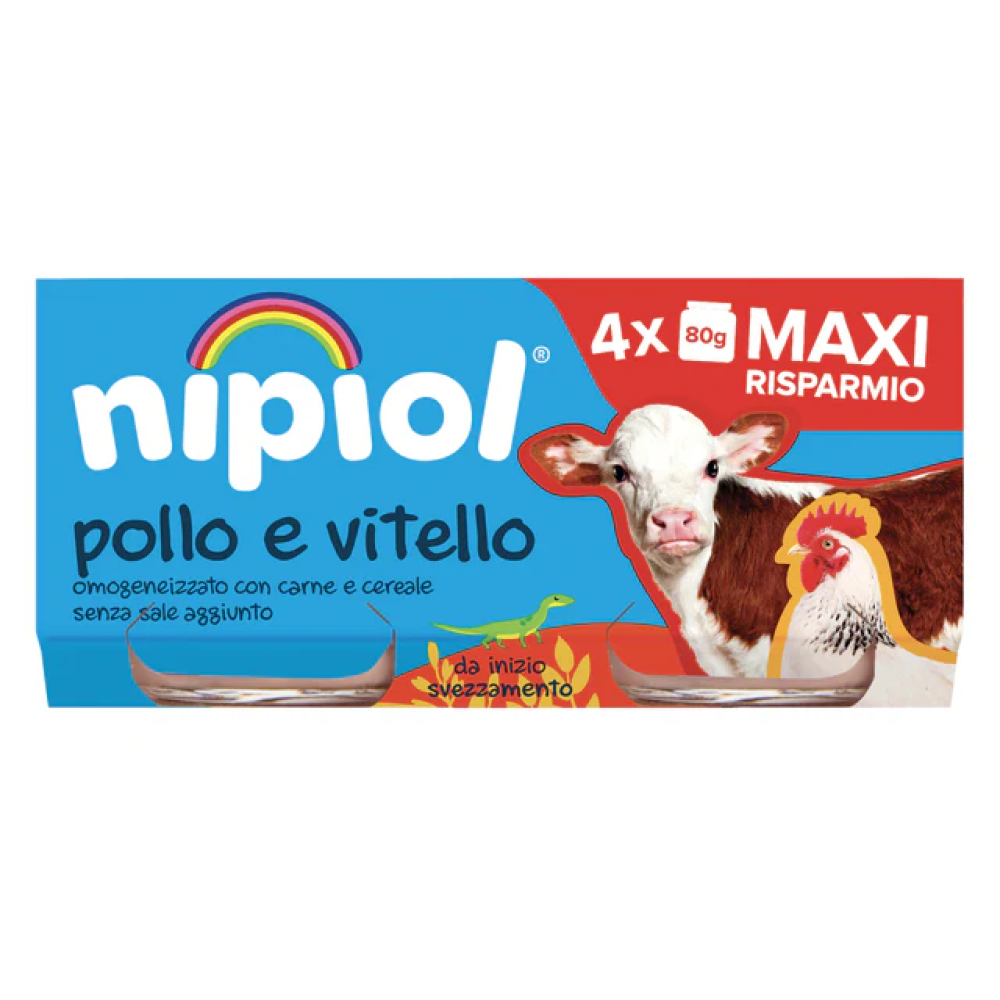 Nipiol Omogeneizzato Pollo E Vitello 4x80 gr
