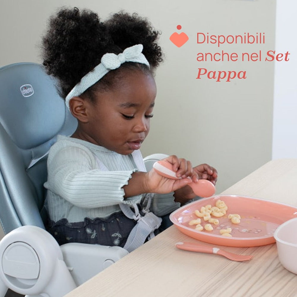 Chicco Prime Posatine Forchetta E Cucchiaio Ergonomici 12+ Mesi