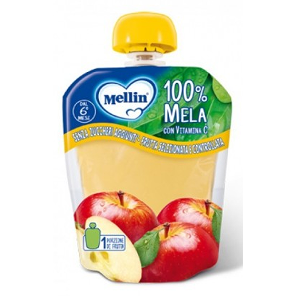Mellin Pouch 100% Frutta Mela Con Vitamina C 90 gr