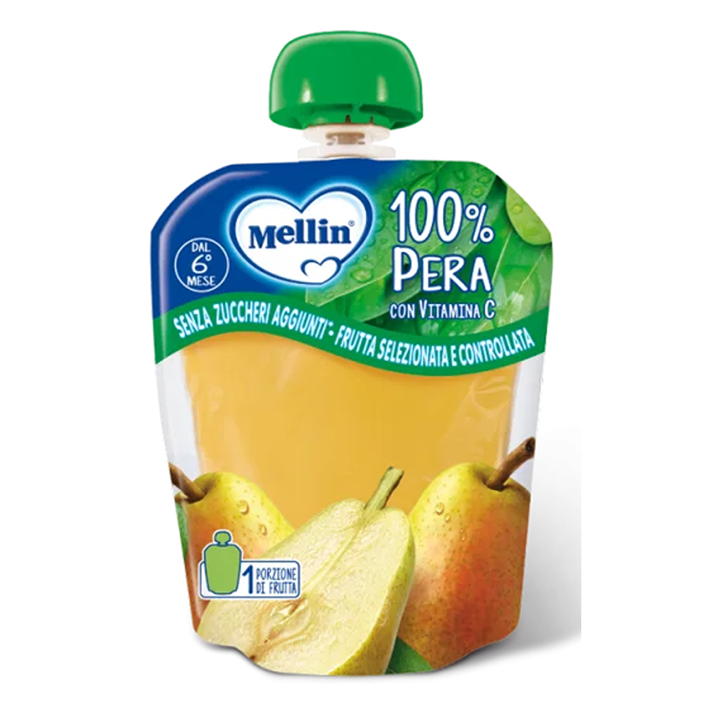 Mellin Pouch 100% Frutta Pera Con Vitamina C 90 gr