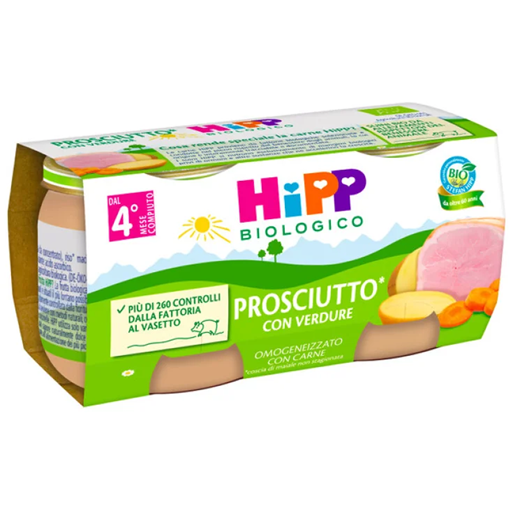 HiPP Omogeneizzato Prosciutto Con Verdure 2X80 gr