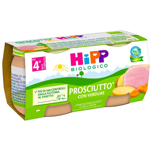 HiPP Omogeneizzato Prosciutto Con Verdure 2X80 gr
