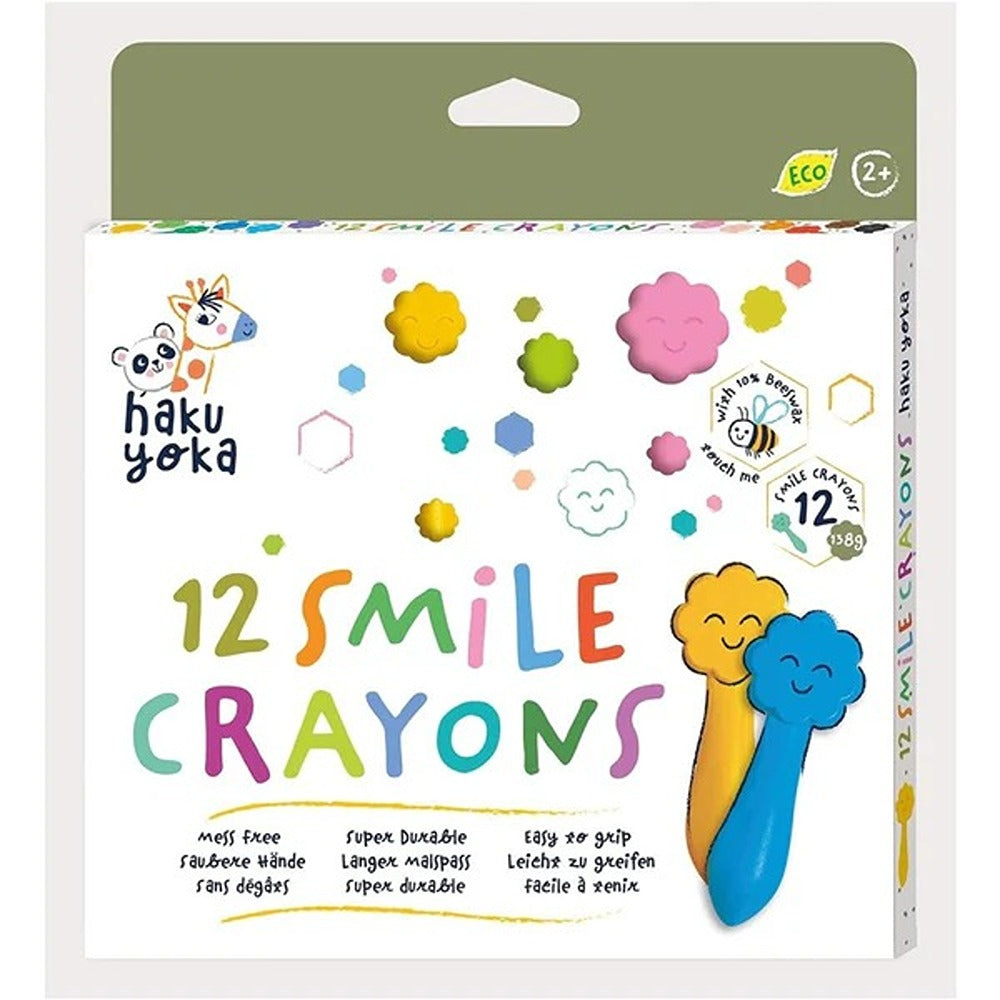Haku Yoka Smile Crayons 12 Colori Pastelli Con Cera D'Api