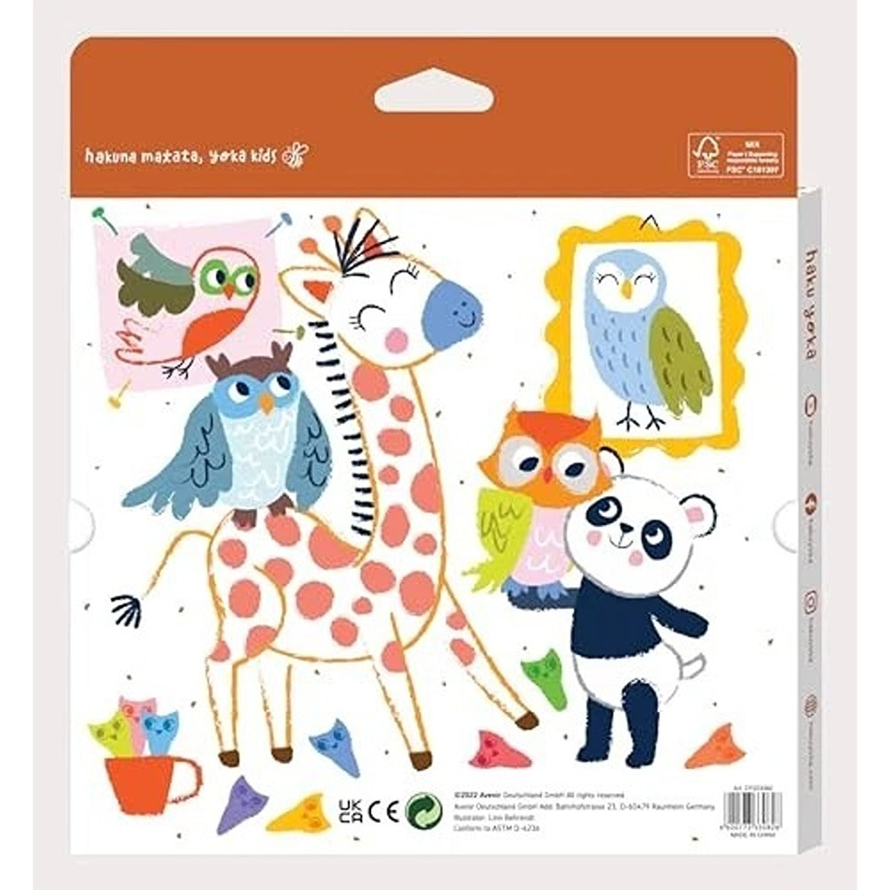 Haku Yoka Owl Crayons 12 Colori Pastelli Con Cera D'Api