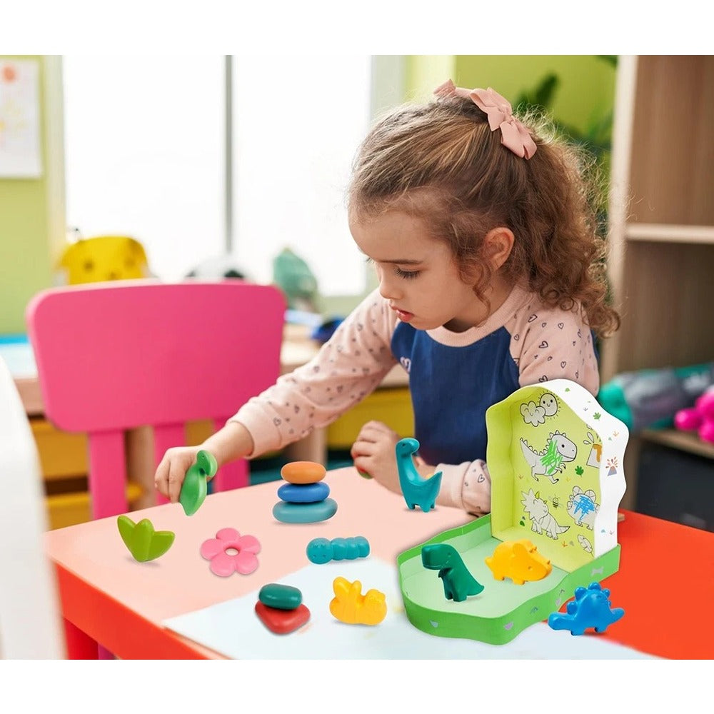 Haku Yoka Owl Crayons 12 Colori Pastelli Con Cera D'Api
