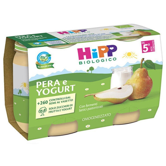 HiPP Merenda Pera E Yogurt 2x125 gr
