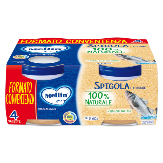 Mellin Omogeneizzato Spigola 4x80 gr