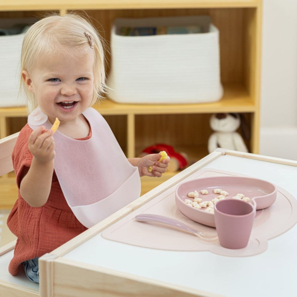 Chicco Piatto Cuore Con Ventosa In Silicone Blu 9+ Mesi