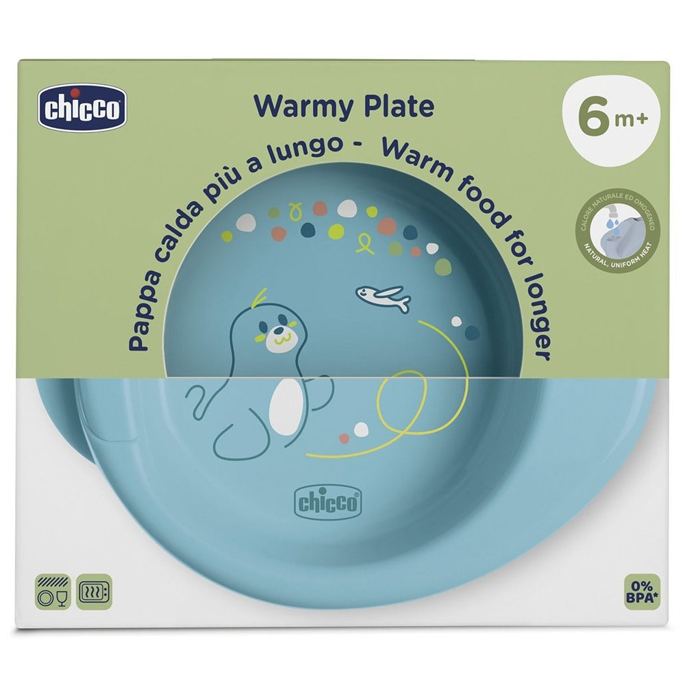 Chicco Warmy Piatto Pappacalda Azzurro 6+ Mesi
