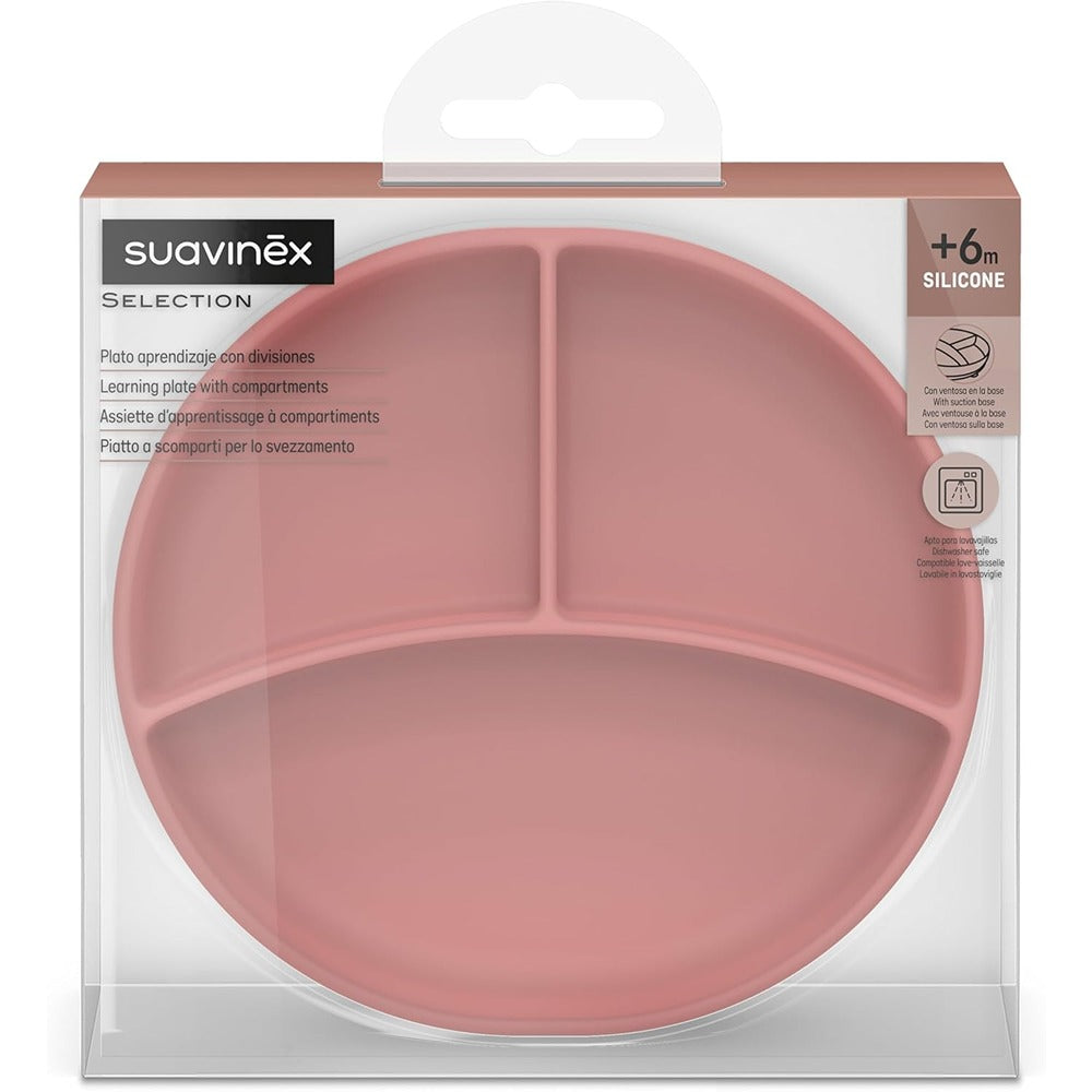 Suavinex Colour Essence Piatto In Silicone Con Divisori Nude +6 Mesi