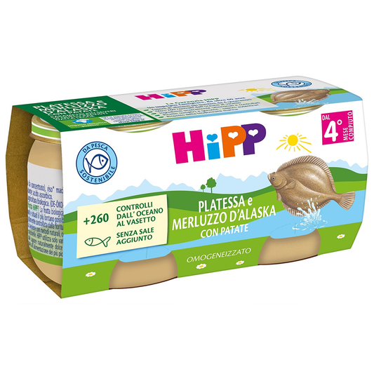 HiPP Platessa E Merluzzo d’Alaska Con Patate 2x80 gr