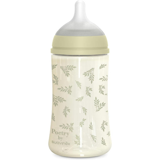 Suavinex Poetry Biberon Tettarella In Silicone Sx Pro Flusso Medio Verde 270 ml 3+ Mesi