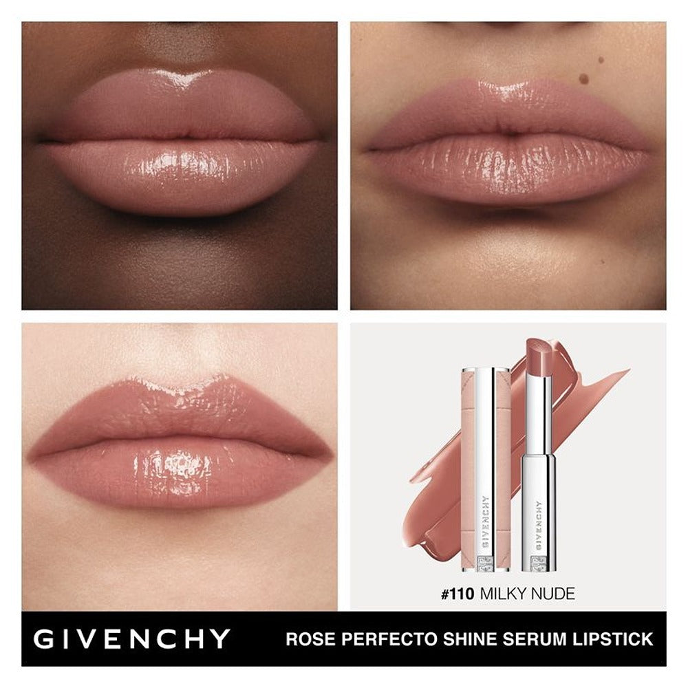 Givenchy Rose Perfecto Shine Serum - Rossetto Nutriente dal Colore Luminoso per 24 Ore di Idratazione