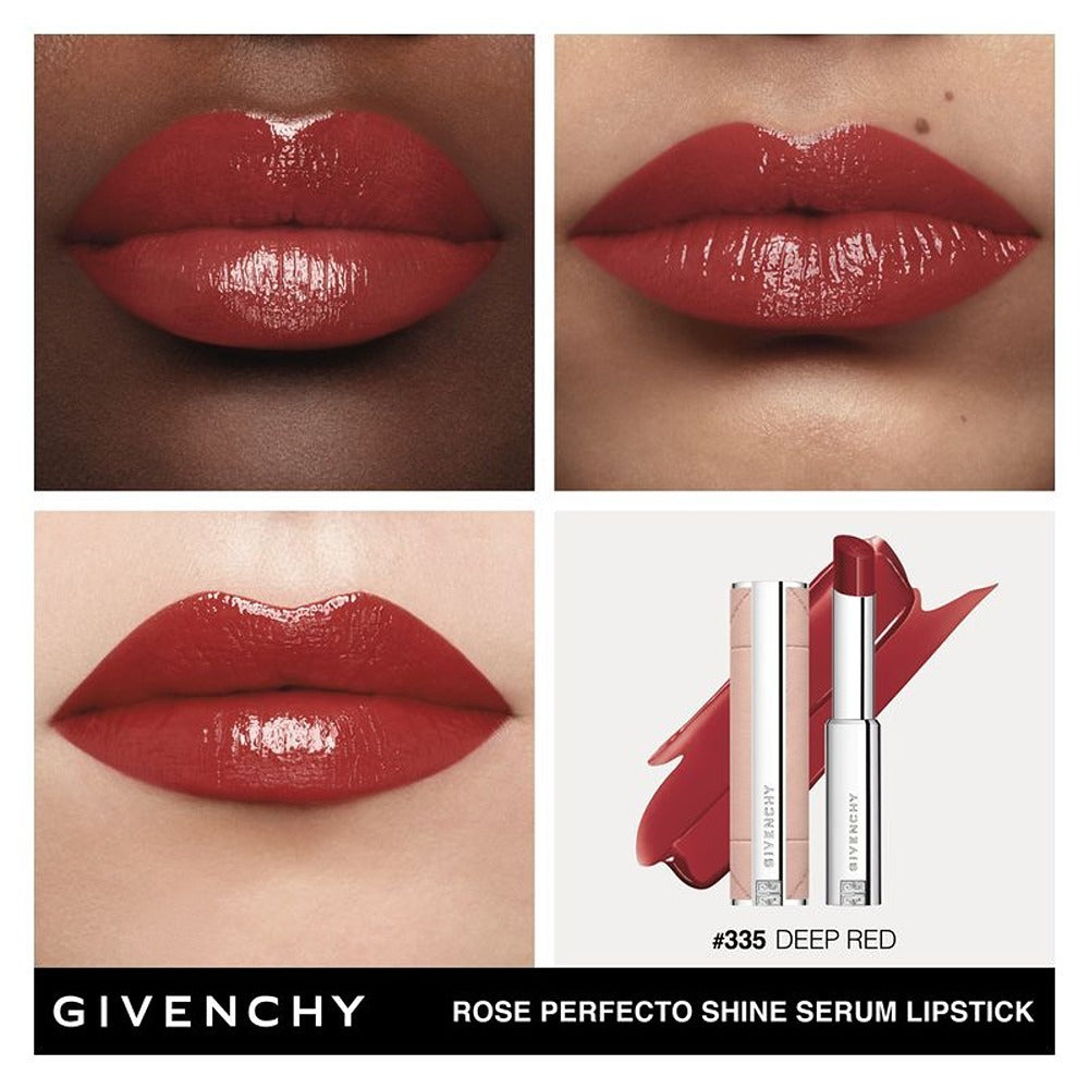 Givenchy Rose Perfecto Shine Serum - Rossetto Nutriente dal Colore Luminoso per 24 Ore di Idratazione