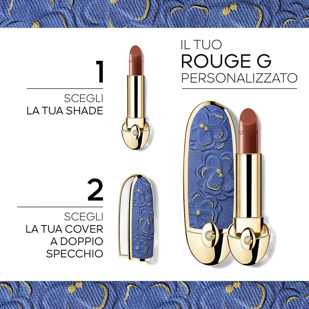 Guerlain Rouge G Blooming Denim La Cover Gioiello Con Doppio Specchio