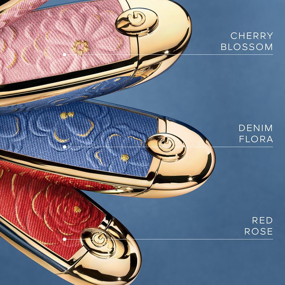 Guerlain Rouge G Blooming Denim La Cover Gioiello Con Doppio Specchio