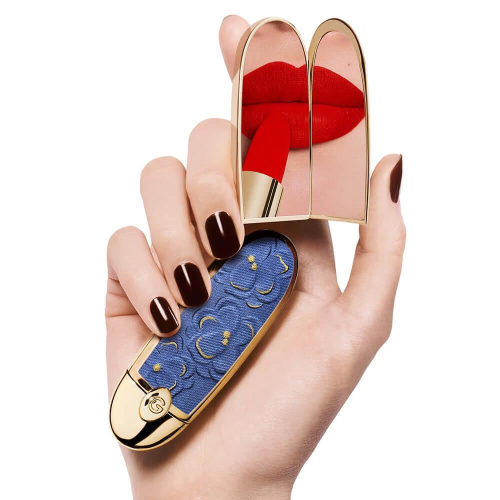 Guerlain Rouge G Blooming Denim La Cover Gioiello Con Doppio Specchio