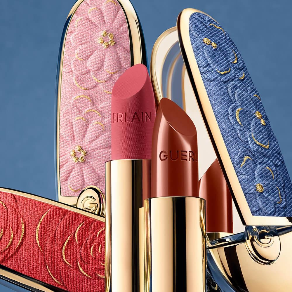 Guerlain Rouge G Blooming Denim La Cover Gioiello Con Doppio Specchio