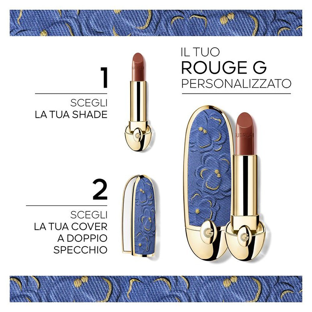 Guerlain Rouge G Blooming Denim La Cover Gioiello Con Doppio Specchio