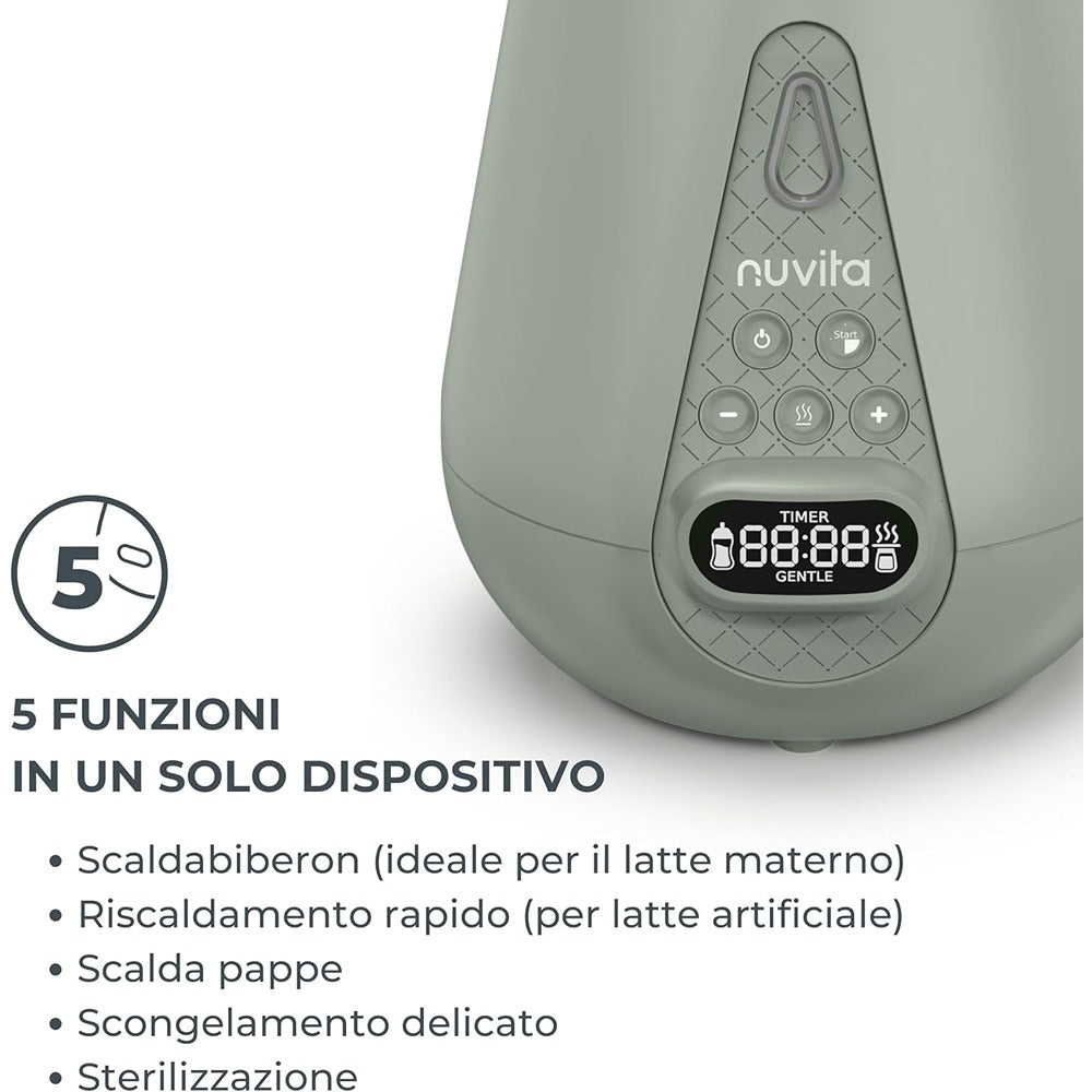 Nuvita Scaldabiberon E Sterilizzatore Ultraveloce Sage Green