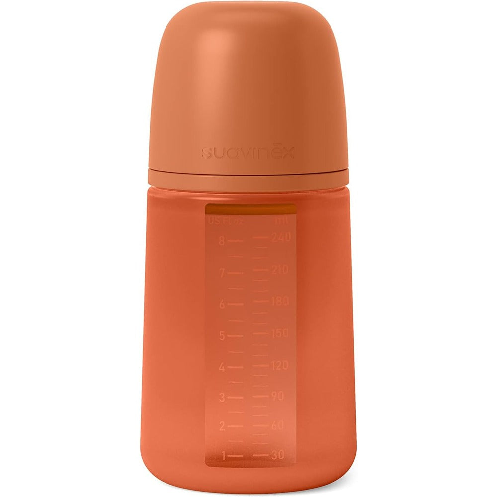 Suavinex Color Essence Biberon In silicone 240 ml Orange Sunset 3+ Mesi