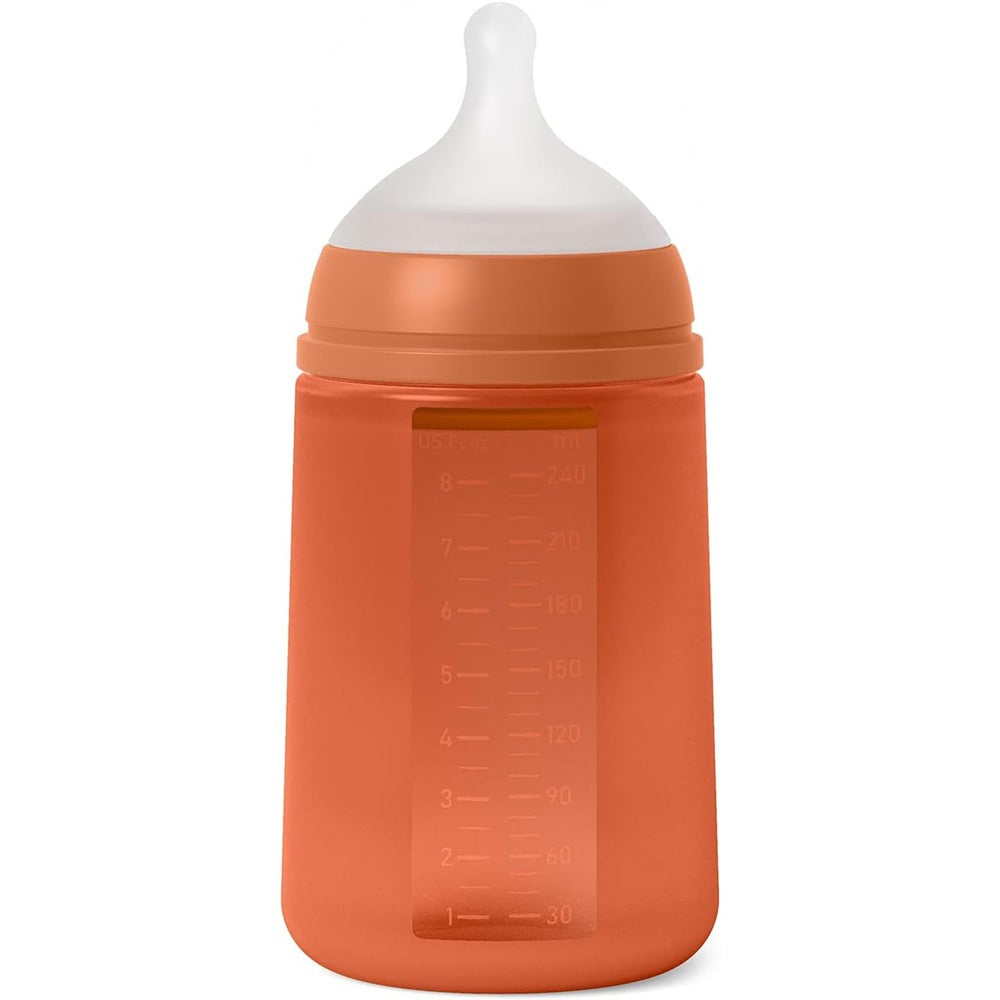 Suavinex Color Essence Biberon In silicone 240 ml Orange Sunset 3+ Mesi