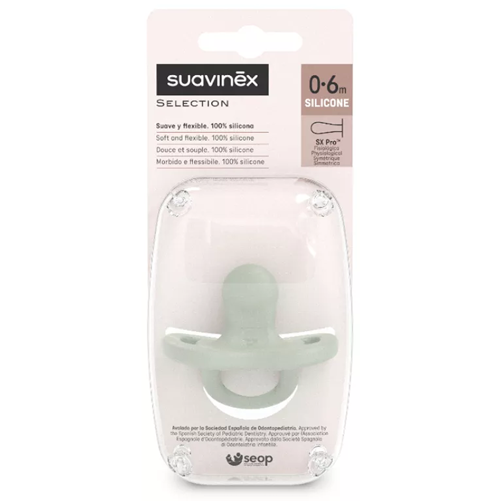 Suavinex Colour Essence Succhietto In Silicone Tettarella Fisiologica Sx Pro 6-18 Mesi