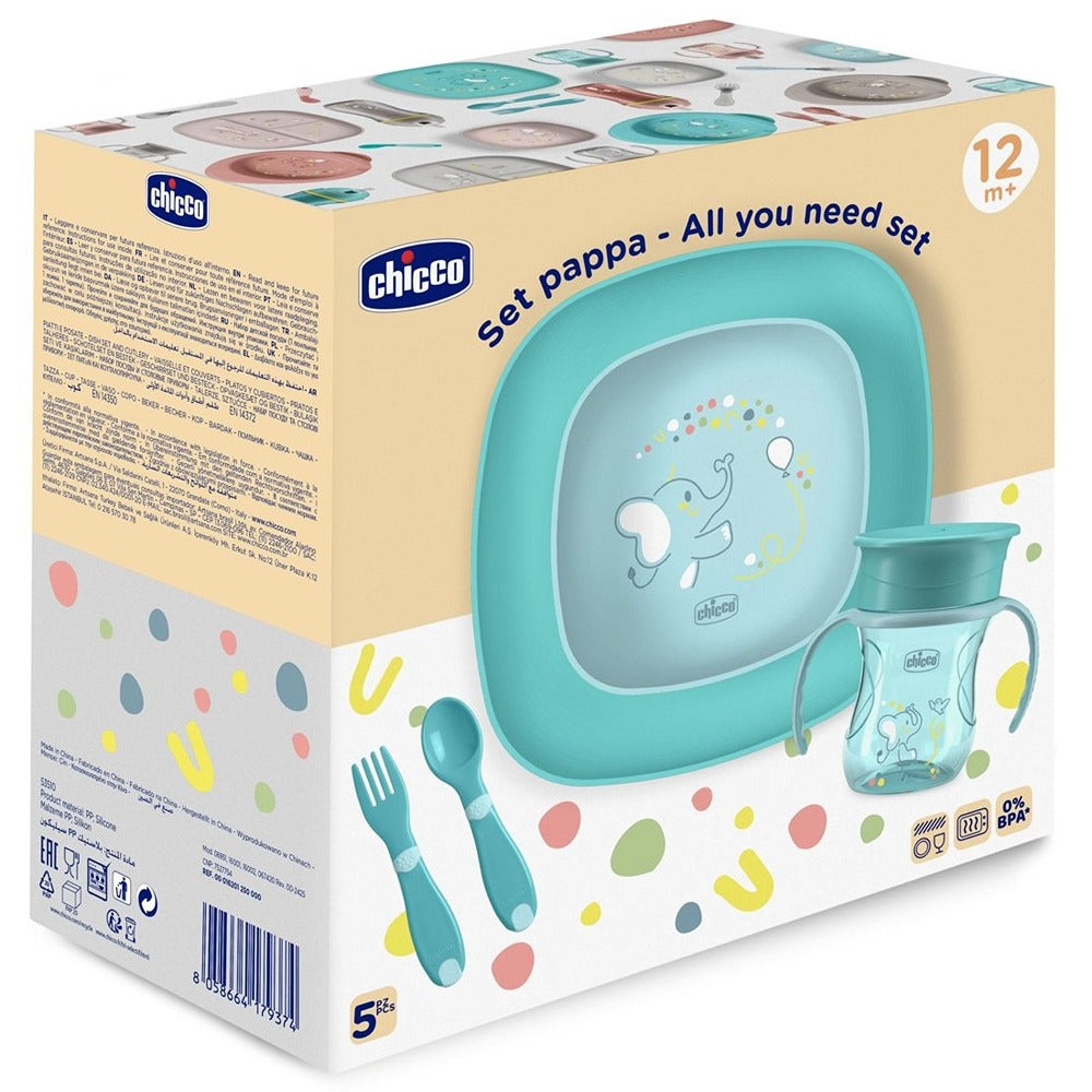 Chicco Set Pappa Azzurro 12+ Mesi
