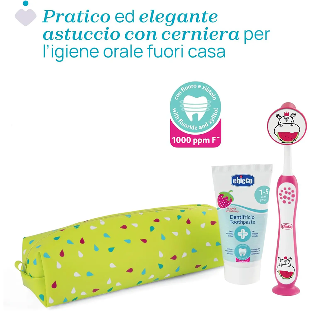 Chicco Set Primi Dentini Hippo 3+ Anni