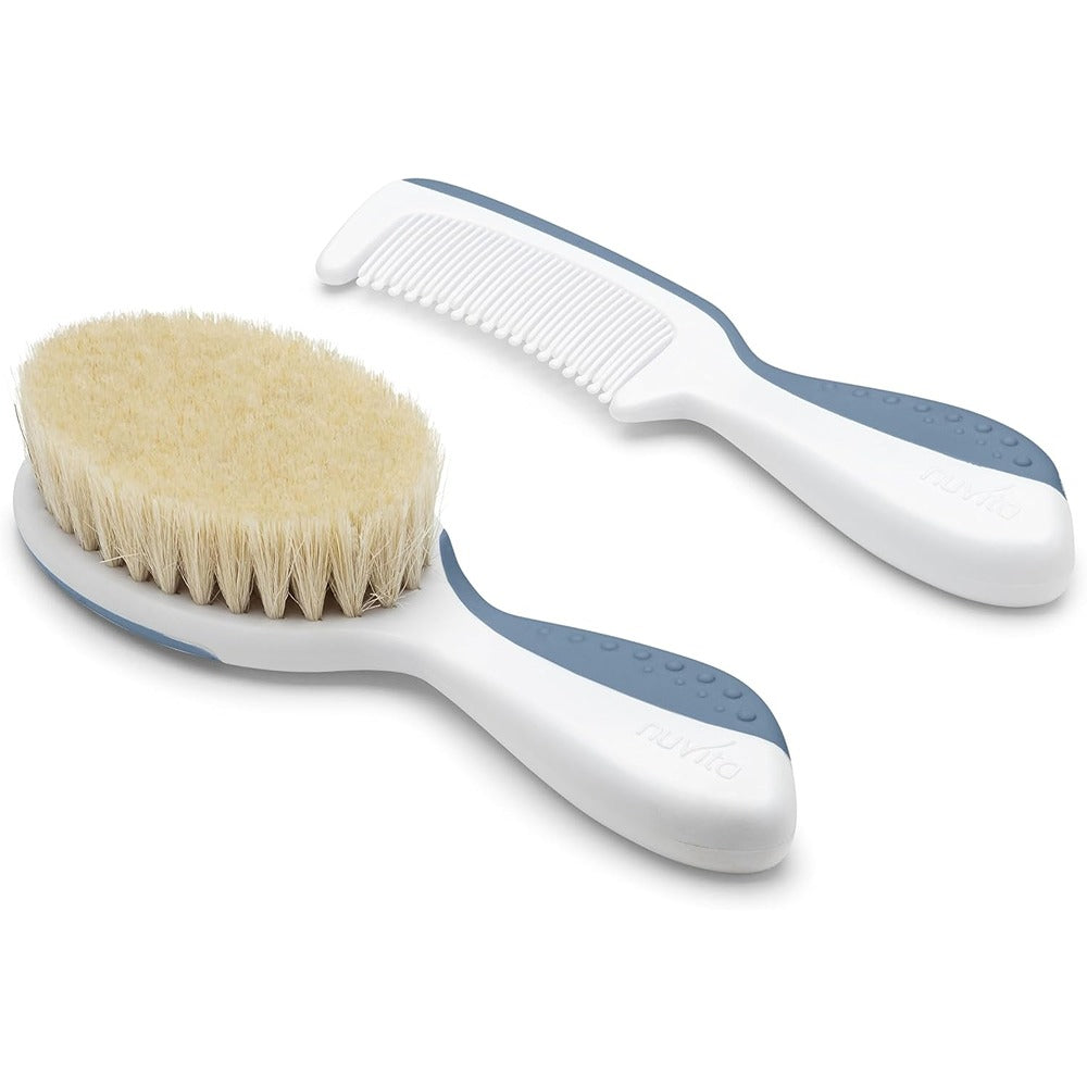 Nuvita Set Spazzola E Pettine Powder Blue 0+ Mesi