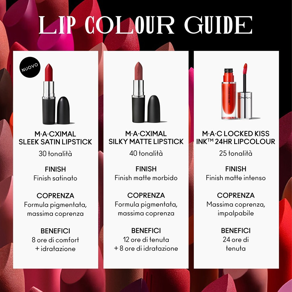 MACximal Sleek Satin Lipstick - Rossetto Idratante Finish Satinato