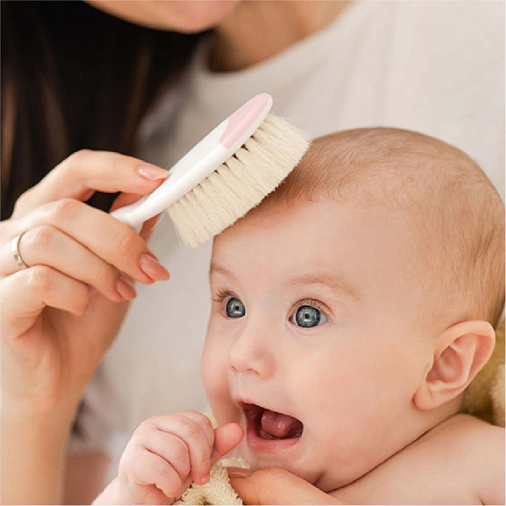 Chicco Spazzola E Pettine Con Setole Naturale Azzurro