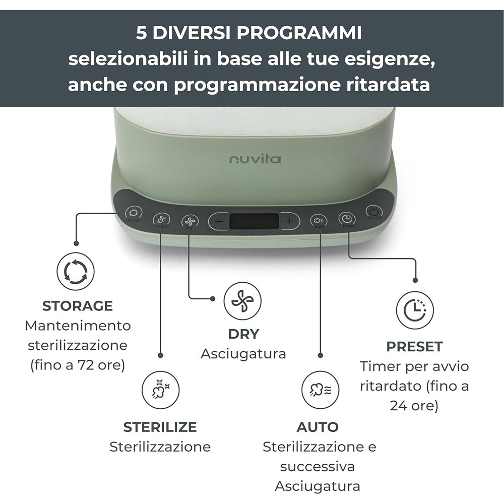 Nuvita SteriDry Sterilizzatore Con Asciugatura 2 in 1