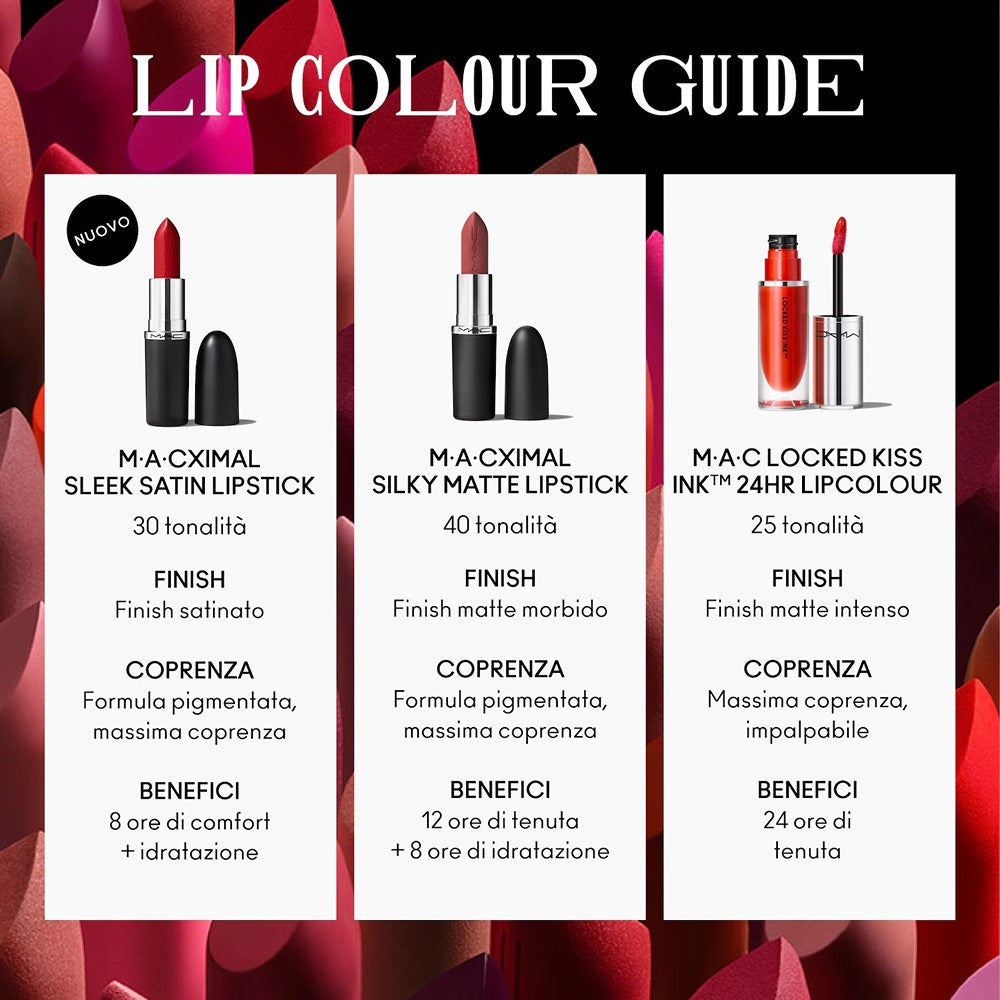 MACximal Sleek Satin Lipstick - Rossetto Idratante Finish Satinato